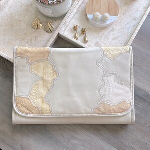 Vintage “Elemente Clemente” Cream Clutch/Purse